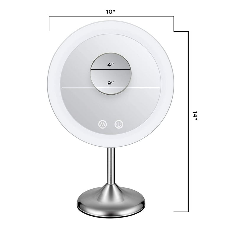 Conair Unbound Mirror Rechargeable LED Lighted With 10x Spot Conair Unbound Mirror Rechargeable LED Lighted With 10x Spot