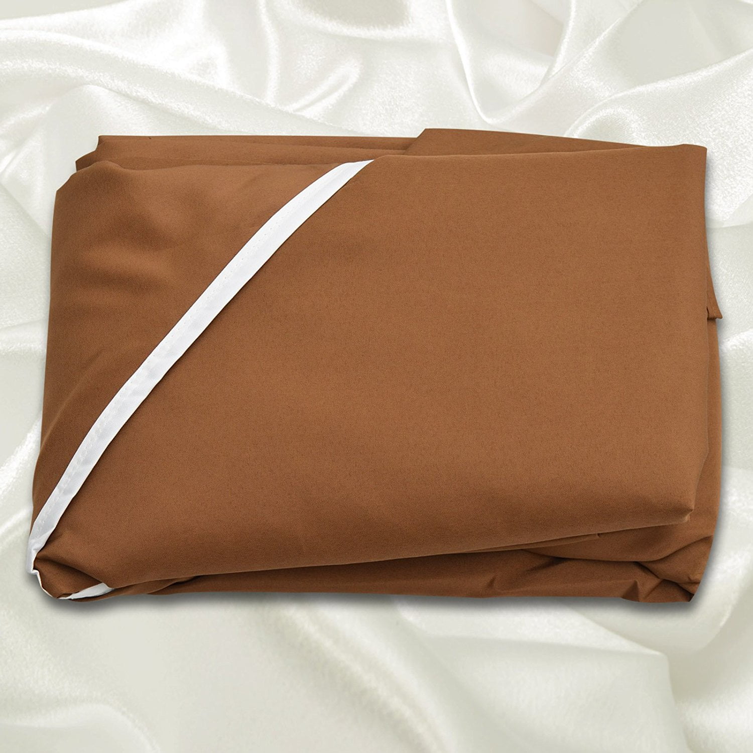 Sunny Ez 117” x 117” Brown Pop Up Outdoor Canopy, Polyester UV Rays Protection