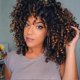 thumbnail image 1 of Brown Afro Kinky Wig for Black Women,Short Curly Wig Synthetic Heat Resistant, 1 of 5