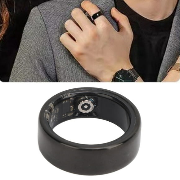 Smart Ring, Health Tracker Sleep Monitoring Step Counting, IP68 Waterproof Wearable Smart Ring with APP, Sleep Tracking Wearable with Charging Case Black for Men & Women