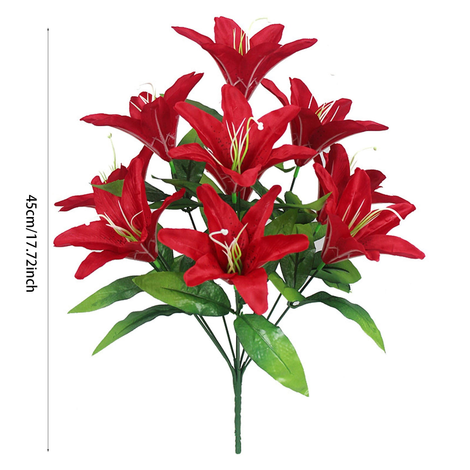 JJKBVCLO Lily Bouquet 10 Head Lily Bouquet With Stem Flowers Lily