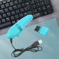thumbnail image 2 of Mini Table Dust Sweeper Dust Cleaner mini desk vacuum Collector Brush for Car PC Camera Pet Hairs Sky Blue, 2 of 9