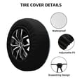 thumbnail image 4 of Rv Spare Tire Cover 15 inch - cool gray scale fish scales Tire Covers for Trailers, Adjustable Camper Spare Tire Cover, 4 of 7