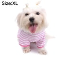thumbnail image 2 of Classic Striped Dog Pajama Stretchable Dog Jumpsuit Colorful Stripe Dog Shirt Soft Cotton Knitted Pajamas - xl, 2 of 5