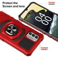 thumbnail image 5 of SpyCase for Nokia G400 5G Case with Tempered Glass Screen Protector Ring Kickstand Phone Case Cover - Red, 5 of 7