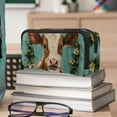 thumbnail image 6 of MUOOUM Pencil Case, Calf Teal Wooden Large Capacity Pencil Pouch Stationery Pen Bag, 6 of 7