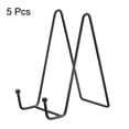 thumbnail image 3 of Unique Bargains Lot de 5 Support d'Assiette de 7,5 Po pour Présentation Chevalet en Fer Support d'Assiette pour Photo Noir, 3 of 5