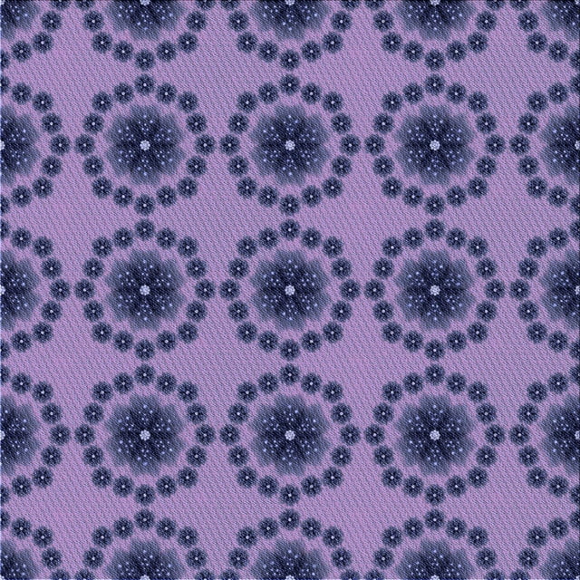 Ahgly Company Indoor Square Patterned Purple Mimosa Purple Area Rugs, 8' Square