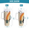 thumbnail image 6 of Yayeee 40oz Stainless Steel Tumbler with Straw and Handle Double-Wall Insulated Travel Water Bottle, Beige Cat Rainbow, 6 of 8