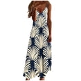thumbnail image 2 of Nmnitkp Beach Dresses for Women Sleeveless V Neck Floral Print Boho Maxi Dress, Casual Loose Fit Summer Beach Vacation Dress with Adjustable Spaghetti Straps Fashion Dresses Multicolor,3XL, 2 of 5