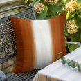 thumbnail image 6 of Throw Pillow Covers, Burnt Orange Striped Decorative Throw Pillow Covers 20x20 Inch, Orange Ombre Farmhouse Abstract Art Square Linen Pillow Cases for Couch/Living Room/Sofa, 6 of 9