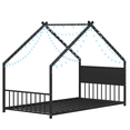 thumbnail image 5 of SESSLIFE Twin-Size House Bed, Metal Twin Platform Bed, House-shaped Design, Tent Bed with Roof and Chimney for Bedroom, Box Spring Needed, Easy Assembly,Black, 5 of 6