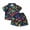 /c70Black110, variant on JCCXIN Toddler Baby Boys Outfit Print Summer Short Sleeve Shirt And Casual Style Shorts Cool Comfortable Playwear Collared Neck Lovely Holiday Sets,Black,2-3 Years