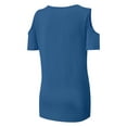 thumbnail image 5 of Womens Summer Shirts Short Sleeve V Neck Criss Cross Cold Shoulder Tops Blouse, 5 of 5