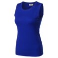 thumbnail image 2 of FashionOutfit Women's VISCOSE Solid Office Career Soft Stretch Sleeveless Knit Top, 2 of 3