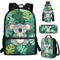 thumbnail image 7 of Jeiento Koala School Backpack Set for Boys 4Pcs Kids Backpacks with Lunch Box Pencil Case and Water Bottle Holder Green Leaves Girls Bookbag Sets for Elementary Middle School Bags Daypack, 7 of 7