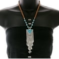 thumbnail image 3 of Mi Amore Tassel Necklace-Earring-Set Blue/Silver-Tone, 3 of 3