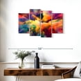 thumbnail image 3 of Elephant Stock Cloud Convergence Abstract Wall Art - Horizontal Multi Panel Canvas - Living Room Wall Decor - Abstract Multi Panel - Orange And Gray Decor - 36" x 22", 3 of 8