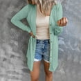 thumbnail image 2 of Vedolay Women's Cardigan Sweater Long Sleeve Cardigan Sweaters Open Front Button Down Loose Sweaters Green,S, 2 of 5