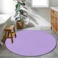 thumbnail image 4 of Violet Purple 3.3ft Round Rug, Farmhouse Solid Purple Color Modern Art Non-Skid Rubber Backing Large Area Rugs - Living Room Bedroom Home Office, Indoor Floor Mat Carpets Washable Rug, 4 of 9