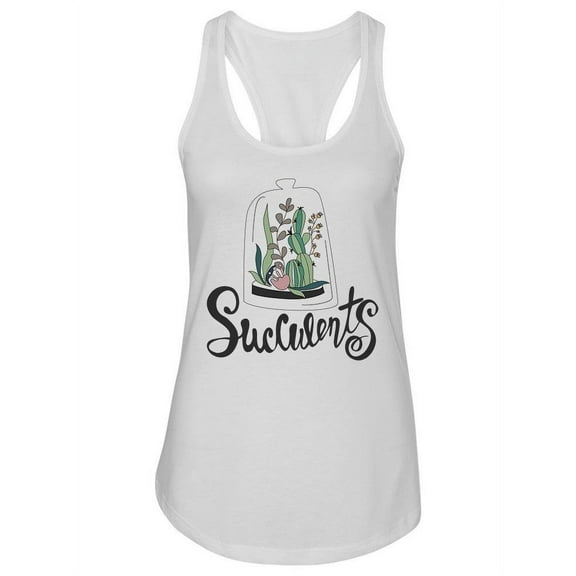 Cute Succulents Design. Tank Women -Image by Shutterstock, Female Small