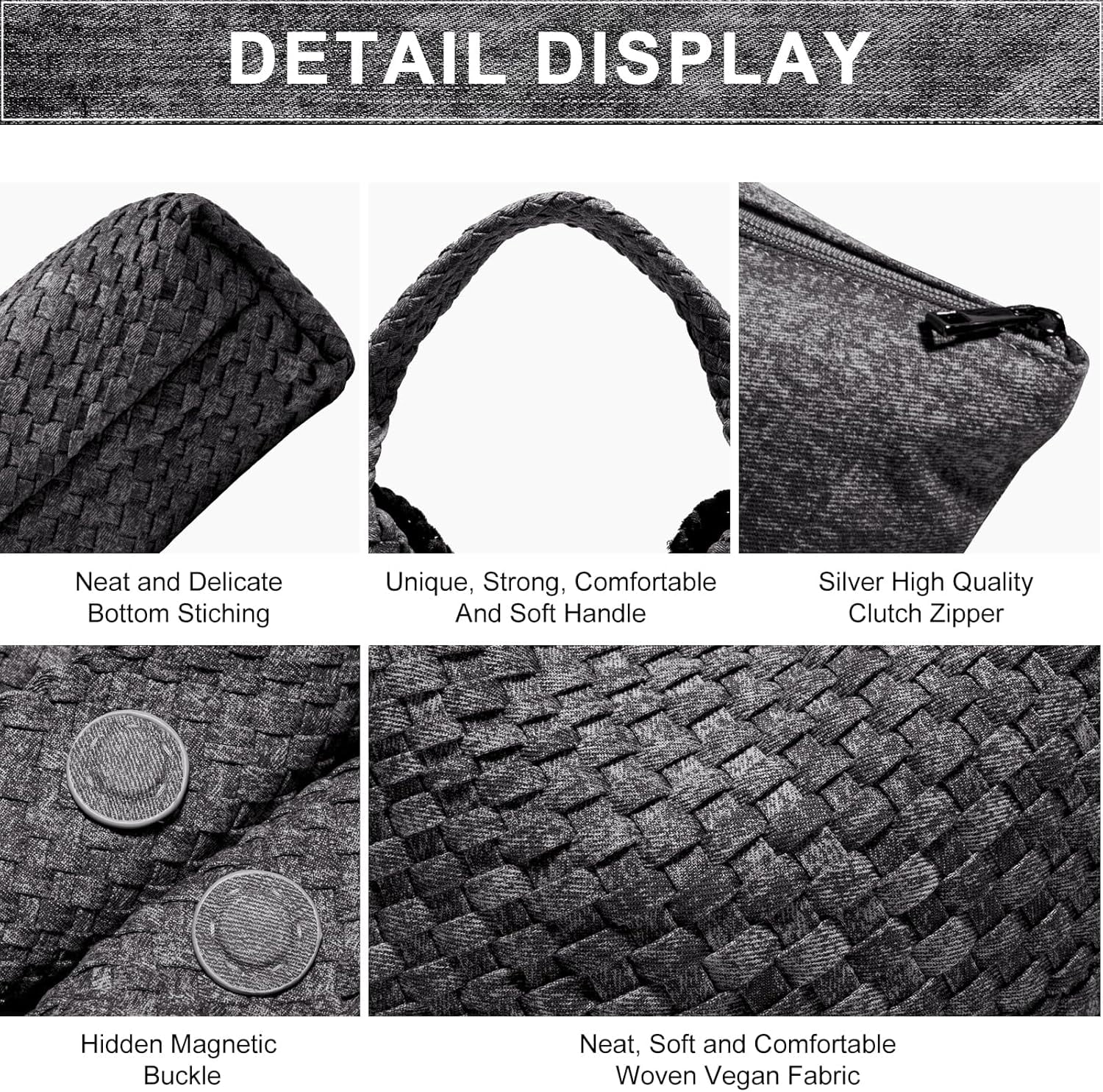 Woven Bag Purses and Handbags Woven Vegan Leather Bag For Women Woven Tote Bag Shoulder Bag Top-Handle Bag With Purses