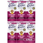 Little Remedies Saline Spray and Drops | Safe for Newborns | 1 Fl Oz (Pack of 6)