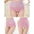 thumbnail image 3 of Buankoxy Women's Cotton Panties High Waist Tummy Control Underwear Stretch Full Coverage Briefs Panties,6-Pack,Size 10, 3 of 6