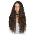 thumbnail image 4 of Komiseup 13x4 HD Transparent Lace Front Human Hair Wigs for Black Women Curly Lace Front Wigs Human Hair Pre Plucked with Baby Hair Natural Black, 4 of 8