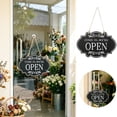 thumbnail image 1 of Tong Double Open Closed Sign For Bar And Wooden Business Hours Plaque, 1 of 6