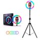 thumbnail image 2 of Aro LED RGB Luz Calida Fria Selfie Celular Tripie 10 Pulgadas, 2 of 3