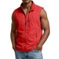 thumbnail image 2 of Men's Windproof Lightweight Golf Vest Outerwear with Pockets, Softshell Sleeveless Jacket for Running Hiking Sports, XL, 2 of 9