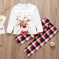 thumbnail image 3 of Conjunto de pijamas familiares a juego de Navidad Lindo ciervo Adulto Niño Bebé Conjuntos familiares a juego 2022 Pijamas familiares navideños Ropa para perros Bufanda, 3 of 4