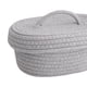thumbnail image 2 of Cesta de cuerda tejida con tapa, cesta para sala de estar, cesta para guardería, contenedor de escritorio Gris, 2 of 2