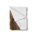 thumbnail image 2 of English Bulldog Soft Flannel Fleece Blanket, Father and Son Bulldogs Fathers Day Photograph Domestic Pet Animals, Cozy Plush for Indoor and Outdoor Use, 60" x 80", Brown White Black, by Ambesonne, 2 of 5