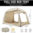 thumbnail image 6 of Bed Tent Bed Canopy Full Size for Adult and Kids - Portable Sleeping Tents Indoor Dream Tents 70% Blackout with String Light 3 Doors Breathable Privacy Space Tents, 6 of 9