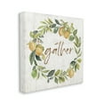 thumbnail image 3 of Stupell Industries Gather Circular Lemon Wreath Weathered Botanical Leaves Graphic Art Gallery Wrapped Canvas Print Wall Art, Design by Nan, 3 of 7