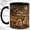 Black, variant on Moonlit Ghost Cabin Coffee Mug, Haunted Night Mug, Ceramic 11 oz