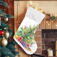 thumbnail image 5 of Christmas Tree Winter Christmas Stockings Xmas Balls Christmas Presonalized Large Stocking Sock, Set of 1 Xmas Party Winter Decor Candy Bag Family Holiday Gift, 17.7 Inch, 5 of 7