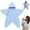 Blue, variant on Faraee Funny Crochet Star Baby Sleep Sack Side Button Open Onesie Bag Newborn Wearable Hooded Sleep Blanket for Photo Prop (25.59IN)
