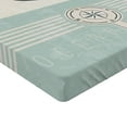 thumbnail image 2 of Ambesonne Nautical Fitted Sheet 2 Pcs Set, Vintage Marine Anchor, Twin XL, Seafoam Beige and Black, 2 of 3