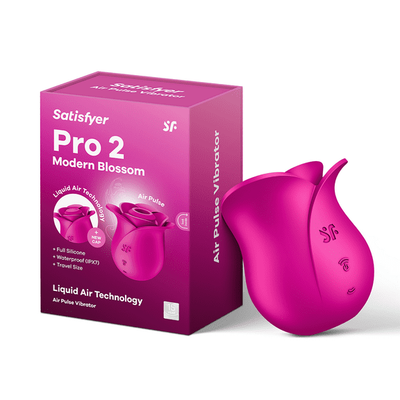 Satisfyer Pro 2 Modern Blossom |Air-Pulse Clitoris Stimulating Vibrator with Liquid-Air Technology | Waterproof (IPX7) | Rechargeable Battery | Skin-Friendly Silicone