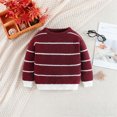 thumbnail image 2 of FamilyThread Kids Boys And Girls Long Sleeve Knit Sweaters Crewneck Pullover Fashion Printed Sweater Kids Solid Blouse Tops For 1-5Y, 2 of 9