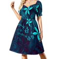 thumbnail image 1 of Robe Tropicale Polynésienne Abstraite Robe d'Été Femme 2024 Robe de Soirée Femme, 1 of 4