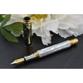 thumbnail image 3 of Xezo Xezo Maestro® 18K Gold Plated Fountain Pen (Fine Nib) - Oceanic White Mother of Pearl  Paua Abalone, 3 of 9