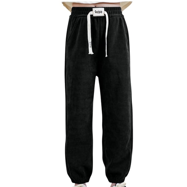 Odeerbi 2-12 Años Niñas Algodón Pantalones de Ejercicio Deportes Jogger Pantalones Verano Cintura Elástica Joggers