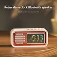 thumbnail image 6 of PRINxy Retro Bluetooth Audio Alarm Clock,IPX5 Waterproof,Supporting TF Card/Bluetooth/AUX Mode Playback,Long-term Battery Life And Standby Up To 650H Yellow, 6 of 9