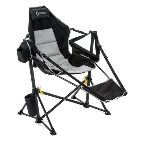 Arrowhead Outdoor Folding Hammock Chair with Detachable Footrest