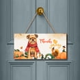 thumbnail image 2 of Happy Thanksgiving Brussels Griffon with Turkey Pumpkins Autumn Vibes Landscape Wood Sign Griff Dog Lover Hanging Wall Home Decor - 12018, 2 of 5