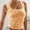Orange, variant on Womens Tanks Womens Square Neck Ribbed Tank Tops Sleeveless Crop Tops Summer Clothes Platform Competitor Women's Square Neck Wide Strap Crop Tank Tops Slim Fit Rose Gold M